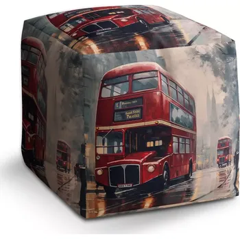 Taburet Sablio Taburet Cube Londýn Double-decker 2: 40x40x40 cm