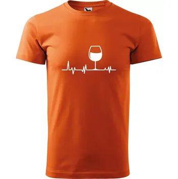 Sablio Tričko s potiskem Žiju pro víno - oranžové S