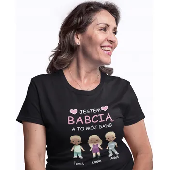 Dámské tričko Dámské Tričko Dárek Den Super Babičky Personalizované k Narozeninám XS