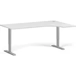 B2B Partner Rohový výškově nastavitelný stůl, 180x120 cm, 1 motor, L/P, šedá podnož, bílá