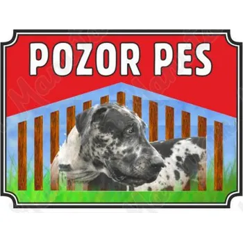 Kancelář Pozor pes - Německá doga, plast 210 x 148 x 0,5 mm A5