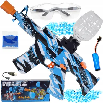 Dětská zbraň AUTOMATICKÁ PISTOLE NA GELOVÉ KULIČKY VODNÍ PUŠKA VELKÁ SADA AKUMULÁTOR