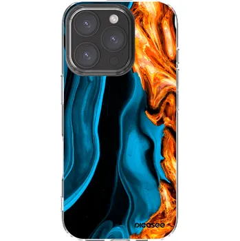 Pouzdro na mobilní telefon Picasee silikonový průhledný obal pro Apple iPhone 16 Pro - Gold blue