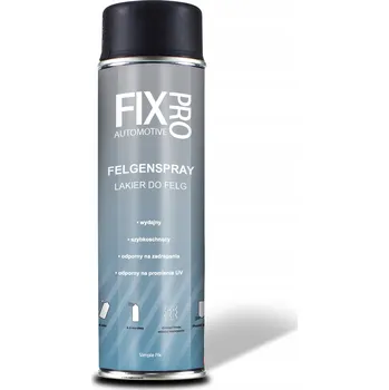 Barva ve spreji FixPro LAK NA DISKY ČERNÝ MATNÝ PROFESIONÁLNÍ SPREJ 500ml