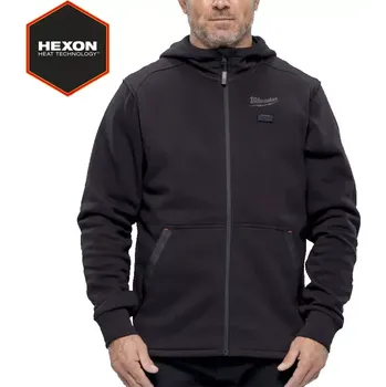 Jednorázový oděv Aku HEXON vyhřívaná mikina s kapucí Milwaukee M12 HHBL5-0 (XL) černá, bez Aku, 4932499190