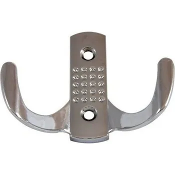 Věšák Nástěnný věšák, 2 ramena, U WHZB06 M6, chrom