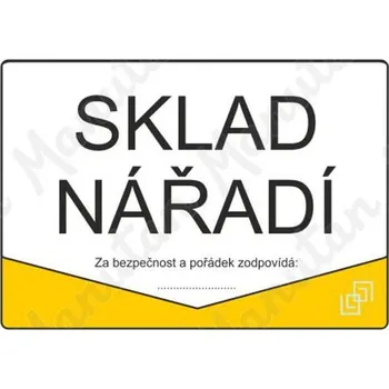 Kancelář Sklad nářadí, samolepka 297 x 210 x 0,1 mm A4