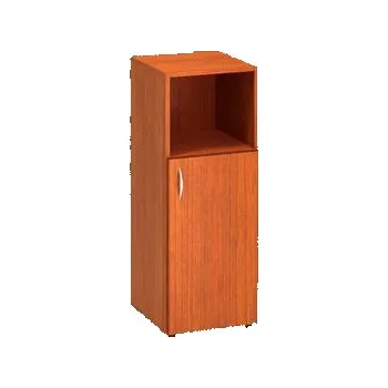 Nábytek Střední úzká skříň Alfa 500, 106,3 x 40 x 47 cm, s nikou a dvířky - pravé provedení, dezén třešeň