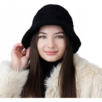 Čepice Little Angel klobouk bucket černý, velikost 60