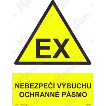 Kancelář Nebezpečí vybuchu ochranné pásmo, plast 210 x 297 x 0,5 mm A4