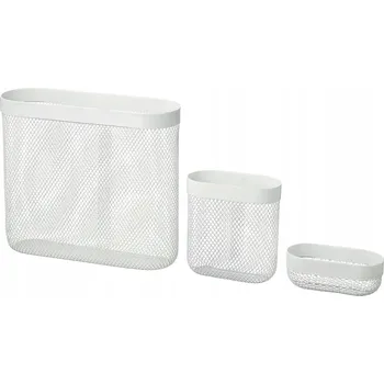 Úložný box Ikea SKÅDIS Koš na ukládání, 3 ks, bílý