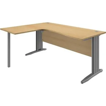 Kancelářský stůl Praktick, 160 x 120 x 73 cm, levé provedení, dezén buk