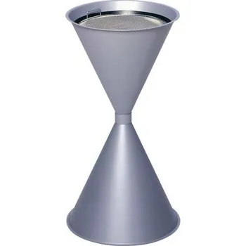 Popelník Stojanový popelník Cendrier se sítem, šedý