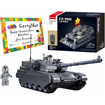 ostatní stavebnice STAVEBNICE SLUBAN MB Vojenský tank ZTZ-99A čínské armády titanový 1079 dílků - B1234