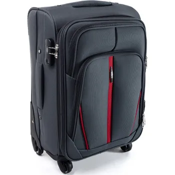 Šedý nepromokavý cestovní kufr "Practical" s expanderem - vel. XL