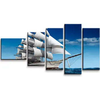 Obraz Sablio Obraz - 5-dílný Loď - 100x60 cm