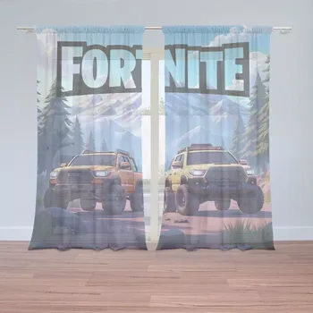 Záclona Sablio Záclony FORTNITE Off-road auta: 2ks 150x250cm
