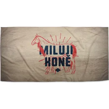Osuška Sablio Ručník Miluji koně - 50x100 cm