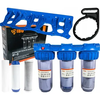vodní filtr IBO trojitý filtr na vodu / pouzdro 3x10-1"
