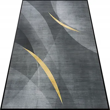 Koberec KOBEREC DO OBÝVÁKU 120x160 MODERNÍ ŠEDÝ MÓDNÍ ŽLUTÝ VELKÝ PRATELNÝ ROHOŽKA