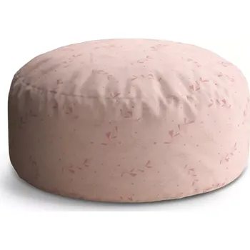 Taburet Sablio Taburet Circle Růžové lístky: 38x48 cm