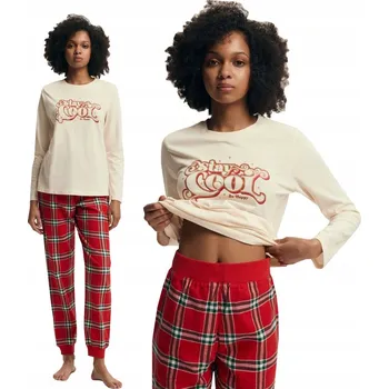 Pánské pyžamo Henderson Dámské pyžamo 43717 Dalisa délka/r S-3XL krém XL