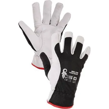 Kombinované rukavice CXS Technik Plus, černé/bílé, vel. 10