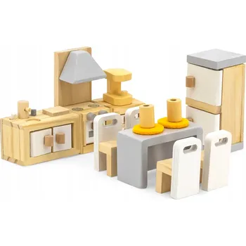 Doplněk pro panenku VIGA PolarB Sada nábytku do domečku pro panenky Kuchyně Jídelna