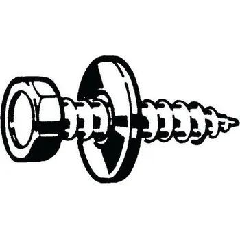 Spojovací materiál Samořezný šroub s šestihranou hlavou s kuželovým koncem a krycí podložkou Ocel Pozinkované ST5,6X16MM