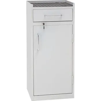 Dílenská skříň na nářadí Manutan Expert, 98 x 43 x 34 cm, šedá/šedá