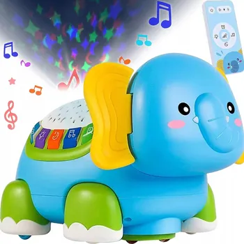 Hračka pro nejmenší HRAČKA PRO LEZENÍ S HUDBOU, LED, HUDEBNÍ SLON PRO DĚTI, MIMINKA