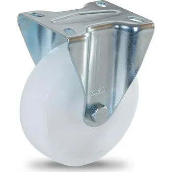 Polypropylenové transportní kolo s přírubou, průměr 125 mm, pevné, kluzné ložisko