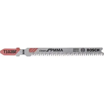 Pilový plátek Bosch - Pilový plátek do kmitací pily T 102 BF Clean for PMMA, 5ks x 10 BAL