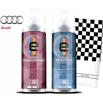 autokoberec SADA AUTOLAKU VE VE SPREJI AUDI JAKÁKOLIV BARVA + BEZBARVÝ LAK