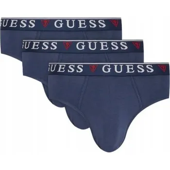 Slipy Pánské slipy GUESS U97G00 K6YW1 TMAVĚ MODRÉ, 3 kusy v balení - S