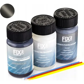 barva a nátěr na dřevo FixPro AUTO LAK DAEWOO 61U + ZÁKLADNÍ NÁTĚR + BEZBARVÝ LAK 50ml