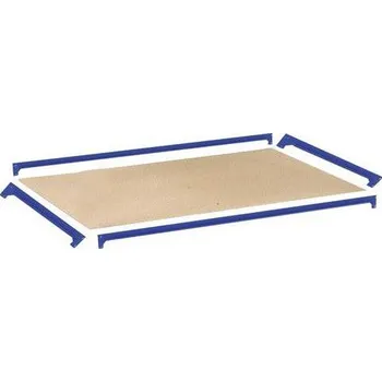 Dílenský regál Přídavná dřevotřísková police, 122 x 61 cm, 200 kg, modrá