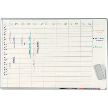 Keramická plánovací tabule ekoTAB 100 x 70 cm, týden