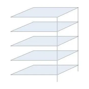 Dílenský regál Kovový regál Taranis, přístavbový, 200 x 130 x 80 cm, 1 170 kg, 5 polic, stříbrný