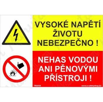 Kancelář Vysoké napětí životu nebezpečno, samolepka 297 x 210 x 0,1 mm A4