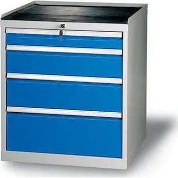 Dílenská zásuvková skříň, 84 x 72 x 70 cm, 4 zásuvky