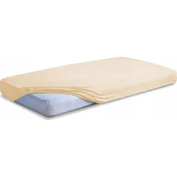 Prostěradlo Froté prostěradlo 70x140x10 cm s gumou, krémové - Cla