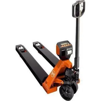 Stavebniny Paletový vozík BT LHM230 s váhou a tiskárnou, do 2000 kg, polyuretanová řídicí kola