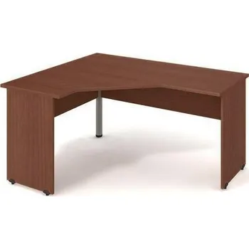 Rohový kancelářský stůl Gate, 160 x 120 x 75,5 cm, levé provedení, dezén ořech