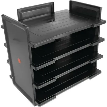 Přihrádkový moduly Twinco, 3 přihrádky, černý