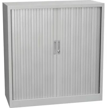 Šatní skříň Kovová skříň s roletou, 2 police, 105 x 100 x 45 cm