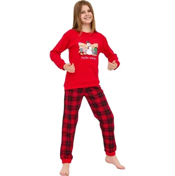 Pánské pyžamo Dívčí pyžamo 592/185 Winter - CORNETTE Červená 134/140