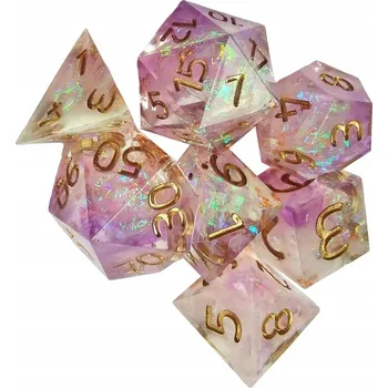 Příslušenství k deskovým hrám KŘIŠŤÁL Ztracený Set 7 Epoxidových Kostek RPG