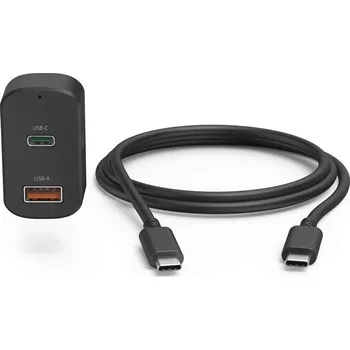 Adaptér k notebooku Hama USB-C do auta, Power Delivery, 5-20 V, 65 W, 1,5 m (200018)