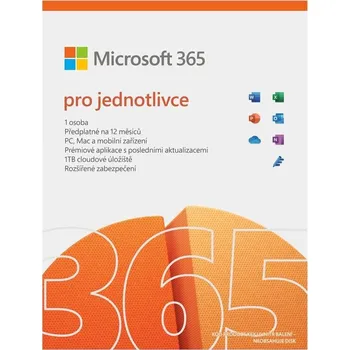 Software Microsoft 365 pro jednotlivce, všechny jazyky - elektronická licence